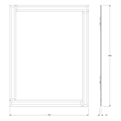 Зеркало настенное c зеркальным обрамлением Style EVOFORM 70х90 см, BY 0810