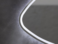 Xpertials STONE, овальное зеркало 80х70 см, LED свет, вкл/выкл с диммером, антизапотевание