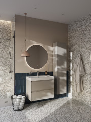 Шкаф - колонна Roca Ona 1750 подвесная, бежево-серый матовый (A857635510)