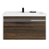 Тумба под раковину AQUATON Капри 80 подвесная, темное дерево (1A230201KPDB0)