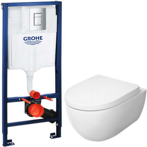 Комплект унитаза AM PM Awe C111738WH с инсталляцией Grohe Rapid SL 38772001