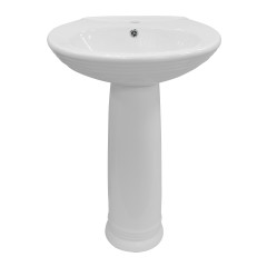 Раковина с пьедесталом Azario BENTY 57хх82 санфаянс, цвет Белый (AZ-337P)