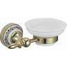 Мыльница керамическая с настенным держателем Savol S-06859B золото