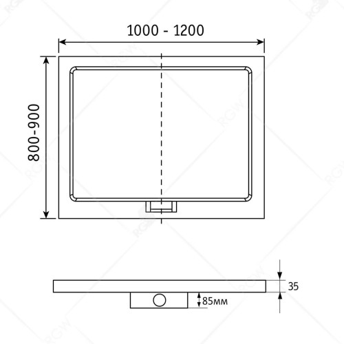 Душевой поддон прямоугольный RGW GWS-21 арт. 03150290-01