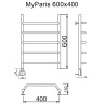 Полотенцесушитель электрический MYFREA My Paris 60/40 левый тэн