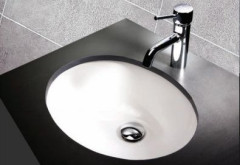 Раковина beWash Balaton овальная врезная под столешницу без отверстия под смеситель цвет белый глянец размер 465 мм 91461001