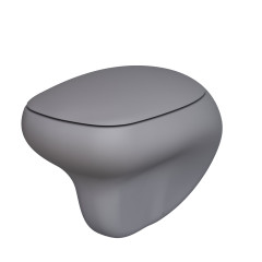 Унитаз Diamond 123T20301R (530*405*375) МАТОВЫЙ СЕРЫЙ подвесной БЕЗОБОДКОВЫЙ