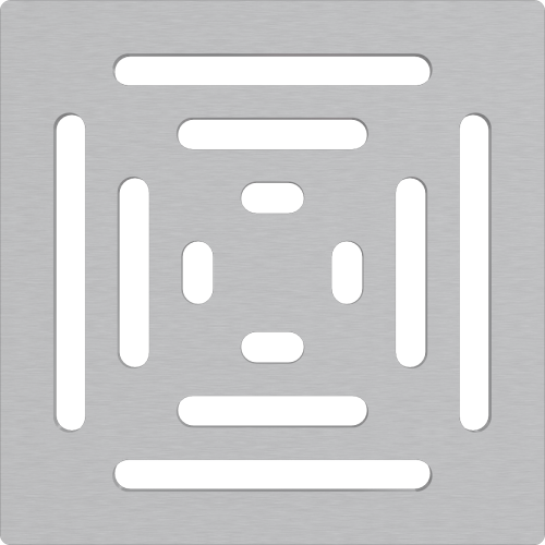 Решетка душевого трапа Alcadrain дизайнерская, из нержавеющей стали 102x102 мм (MPV012)