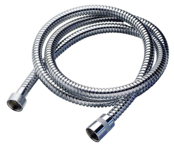 Шланг для душа Bossini Doppia Aggraffatura 150 см из латуни с двойной оплёткой (двойного фальцевания), 1/2” x 1/2” FF конус гладкий с резинкой (A03045C.030.1)