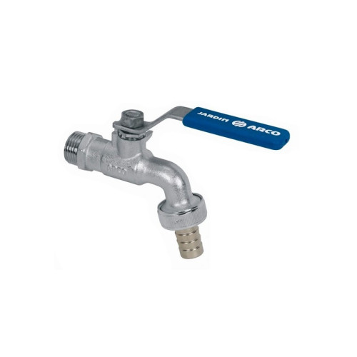 Садовый шаровый кран Arco 1/2"-3/4", рычаг, латунь хромированная