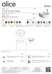 Alice Unica, накладная овальная раковина 55x36x17h см, цвет черный матовый
