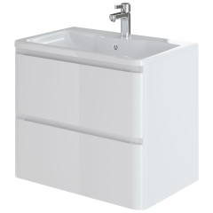 Комплект тумба подвесная Roberto 70 (700х453х606) с раковиной Adel 70, белый глянец (315212)