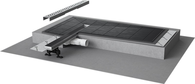 Линейный трап для душа Radaway RadаDrain Slim 85 для плитки 8-12 мм