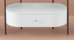 Ящик деревянный выдвижной Artceram Flair 4.0 89х42хh215 см для металлической консоли цвет белый матовый