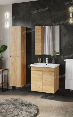 Зеркало-шкаф Венеция Star 60 дуб крафт золотой