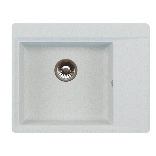 Кухонная мойка Formastone FostoGran Юнона, прямоугольная с крылом, цвет арктик