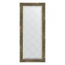 Зеркало настенное с гравировкой EVOFORM в багетной раме старое дерево с плетением, 53х123 см, BY 4049