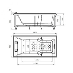 Акриловая ванна Radomir Fra Grande Руссильон 180x90
