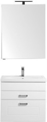 Мебель для ванной Aquanet Рондо 70 белый (2 ящика, зеркало камерино)