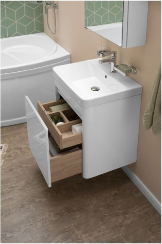 Тумба с раковиной Aquanet Вилора 60 белый