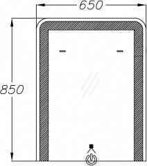 Зеркало Smile Флоридо 65 с подсветкой