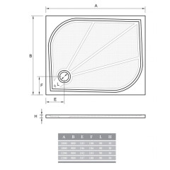 Мраморный поддон Alpen Virtus 1000х800 APS0066