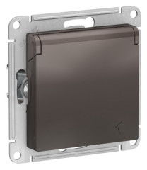 Розетка с заземл. со шторками с крышкой, 16А, IP20, механизм, МОККО Schneider Electric ATLASDESIGN ATN000646