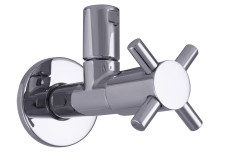 Schlosser Maya, угловой вентиль с компрессионной гайкой, подключение 1/2&quot;х3/8&quot;, цвет хром