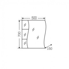 Зеркальный шкаф СанТа Волна 50