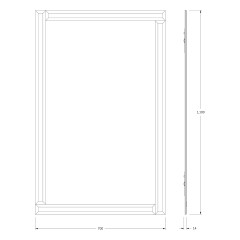 Зеркало настенное c зеркальным обрамлением Style EVOFORM 70х110 см, BY 0811