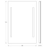 Зеркало настенное с 2-мя встроенными LED-светильниками Ledline EVOFORM 50x75 см, BY 2113