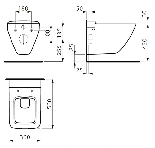 Laufen Palace Подвесной унитаз с глубоким смыванием