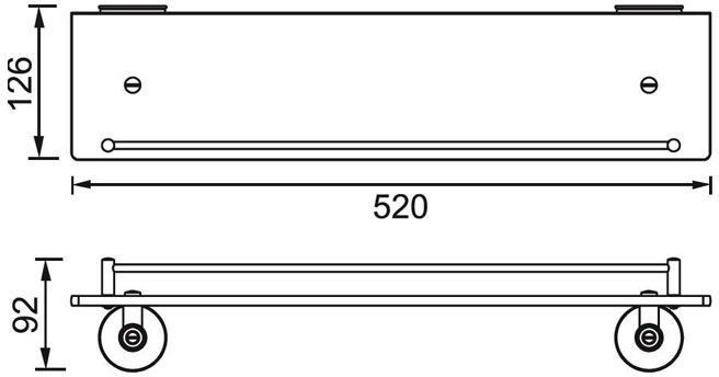 Полочка Aquanet 6387 (52 см)