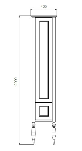 Шкаф-колонна Roca AMERICA EVOLUTION L правая, дуб темный шоколад (Z.RU93.0.294.8)