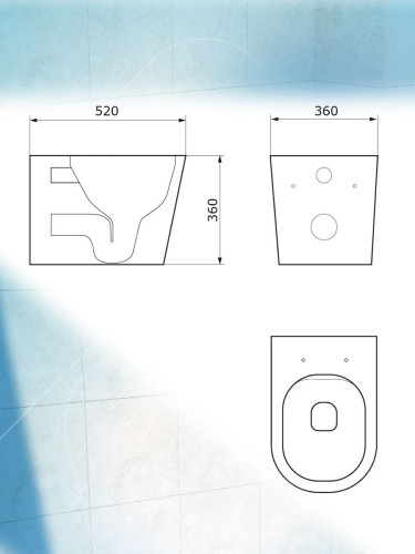Комплект унитаза Bauedge BK0002DG с инсталляцией Nova NV4501 и кнопкой Nova NV7312