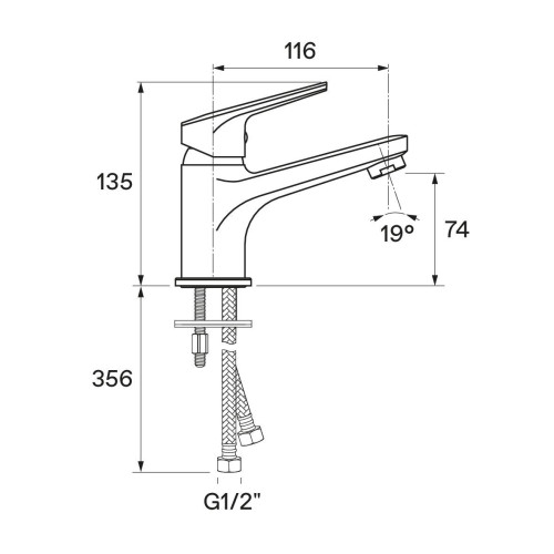 Смеситель Santek Кант для раковины, хром (WH5A02002C001)