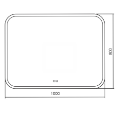Зеркало Silver mirrors Stiv neo 1000х800 (LED-00002422)