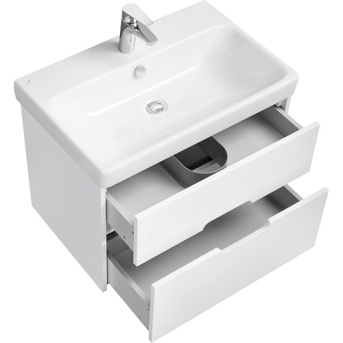 Тумба под раковину Aquaton Оливия 70 подвесная, цвет белый матовый (1A254301OL010)