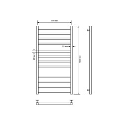 Полотенцесушитель водяной Comfysan Pioli-K W-10 100/50, хром
