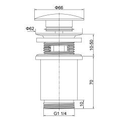 Донный клапан Timo 8011/16 белый