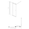 Шторка для ванны раздвижная Azario 100х150 цвет профиля хром (AZ-NKB6121 1000)