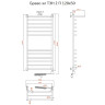 Полотенцесушитель Браво эл ТЭН 2 П 120*50 (ЛЦ4)