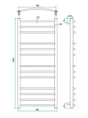 Полотенцесушитель ГРОТА ECOCALMA 53/120