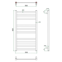 Полотенцесушитель ГРОТА VENTO 53/90