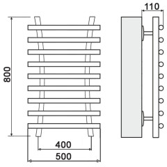 Полотенцесушитель Ника BAMBOO ЛБ-8 80/40