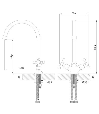 Смеситель Rossinka G02-72
