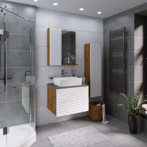 Пенал подвесной Grossman АЛЬБА-30 см универсальный веллингтон/белый