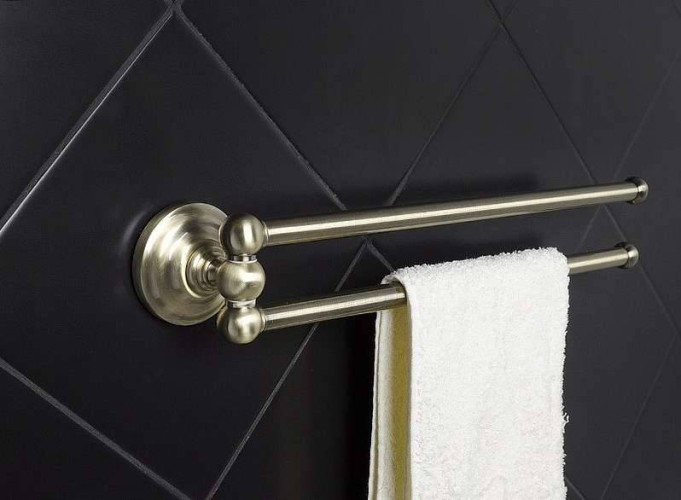 Полотенцедержатель рога Fixsen Retro двойной, бронза (FX-83802А)