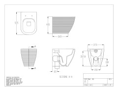 Disegno сeramica Loom, напольный безобод.унитаз 52,5 см, выход в стену, цвет жемчужно-серый