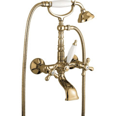 Emmevi Deco Old, смеситель с ручным душем для ванной, цвет бронза